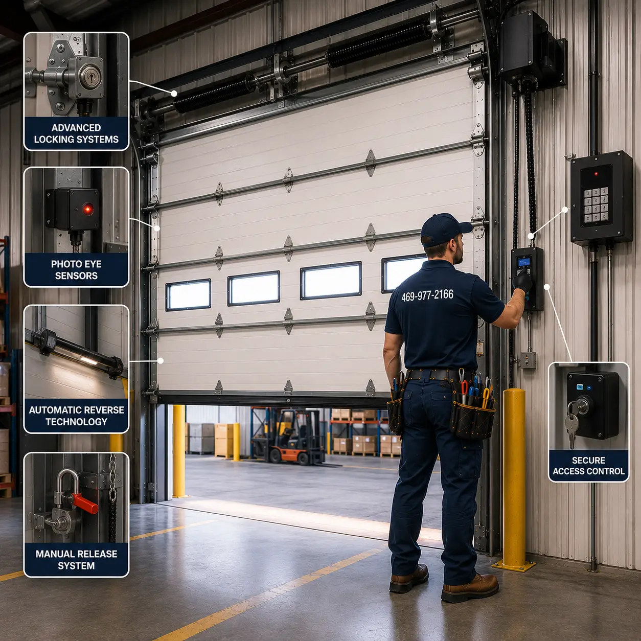 Commercial Garage Door Security System
