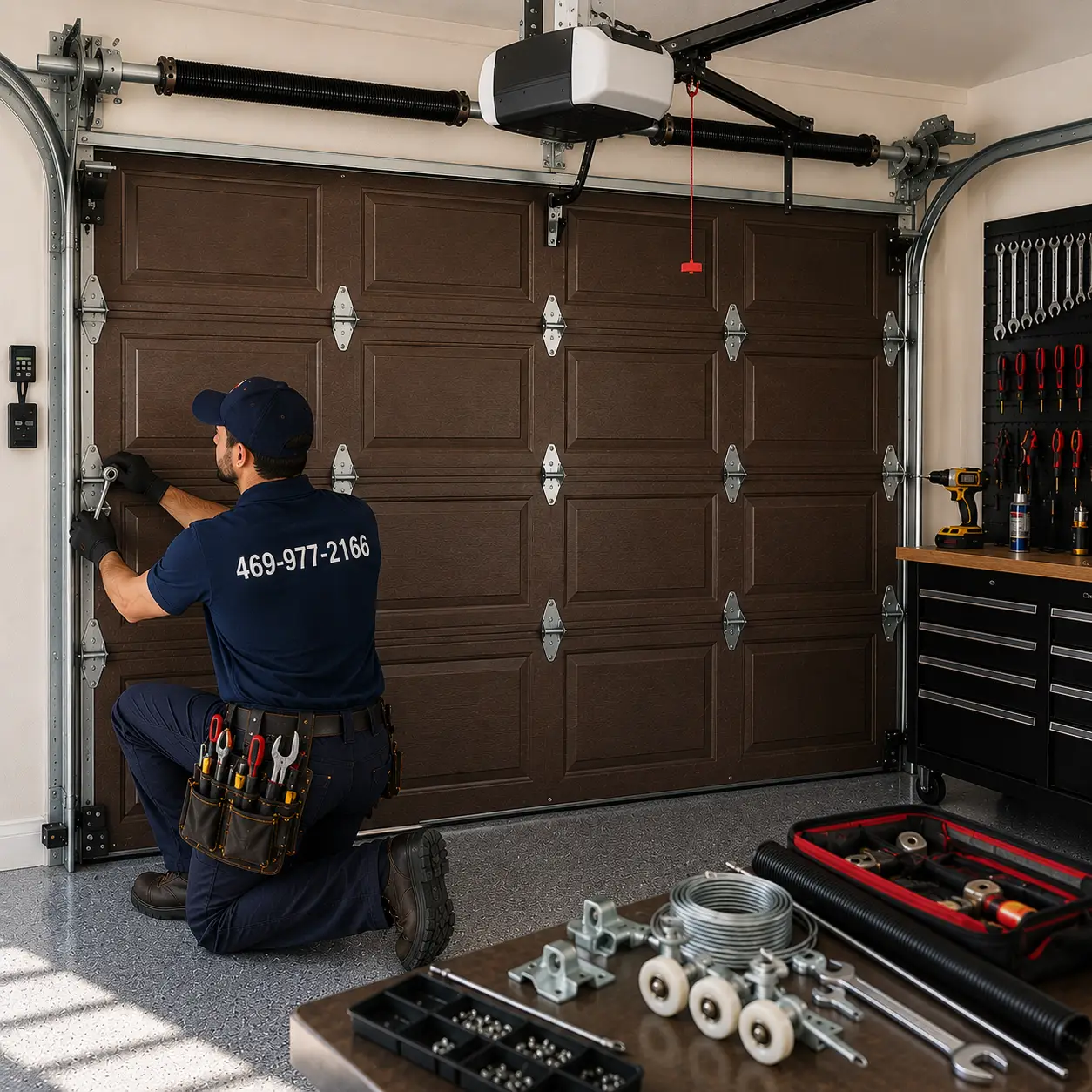 Professional garage door maintenance and repair service